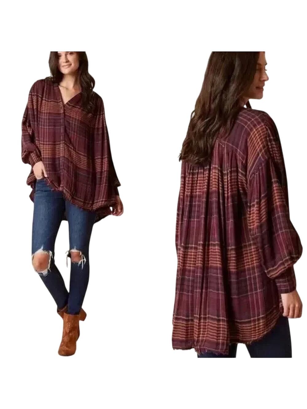 Free People Come on Over Shirt - XS Oversized